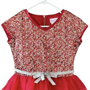 American Girl‎ Decked Out Holiday Red Sequin Tulle Dress Girls 14 Retired